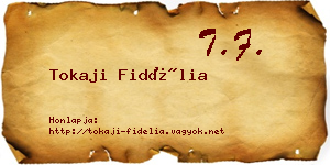 Tokaji Fidélia névjegykártya